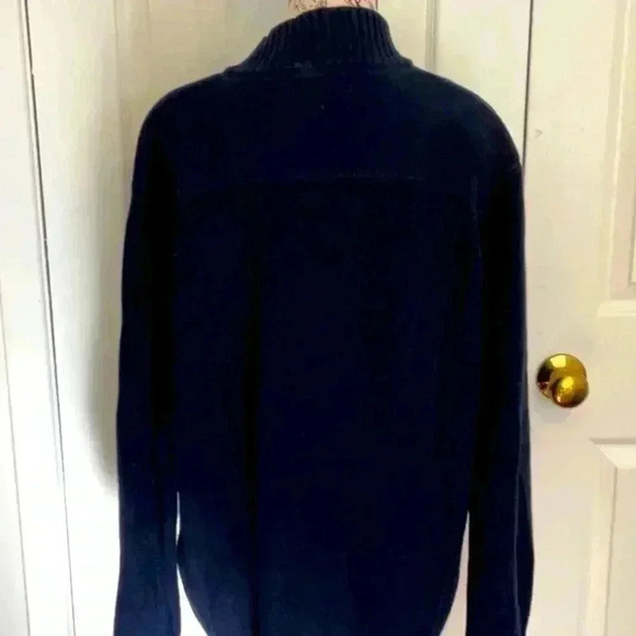 Chaps Men’s Navy 100%  Cotton Sweater - Picture 3 of 4